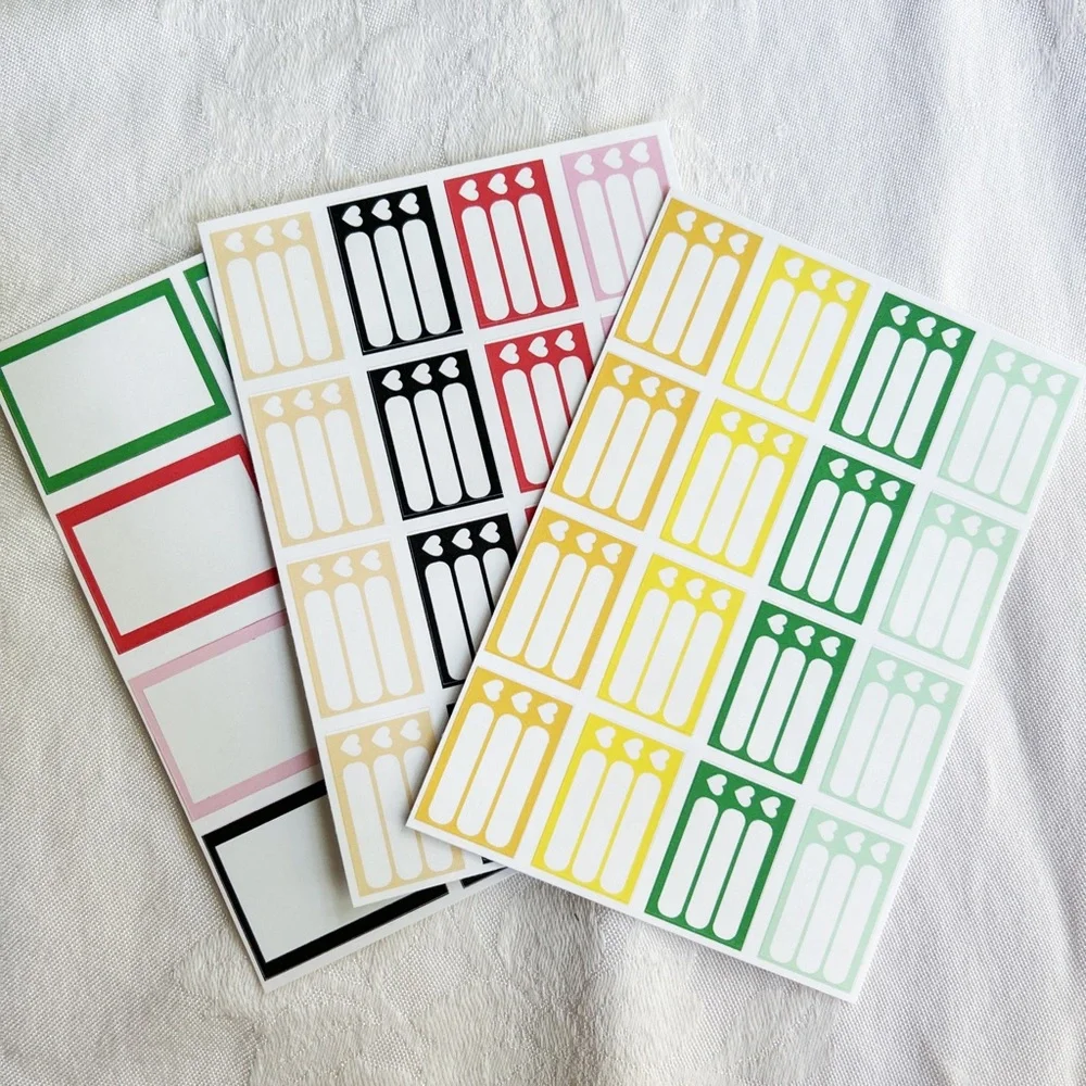 Planner sticker set Sushi Wok Pho task sheets set of 5 stickers & 1 card NEW